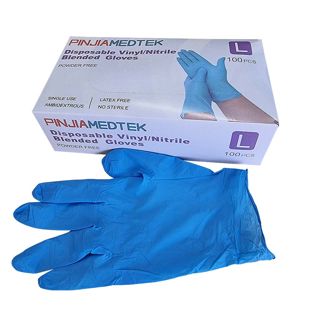 Disposable Powder-Free Vinyl Gloves — Large