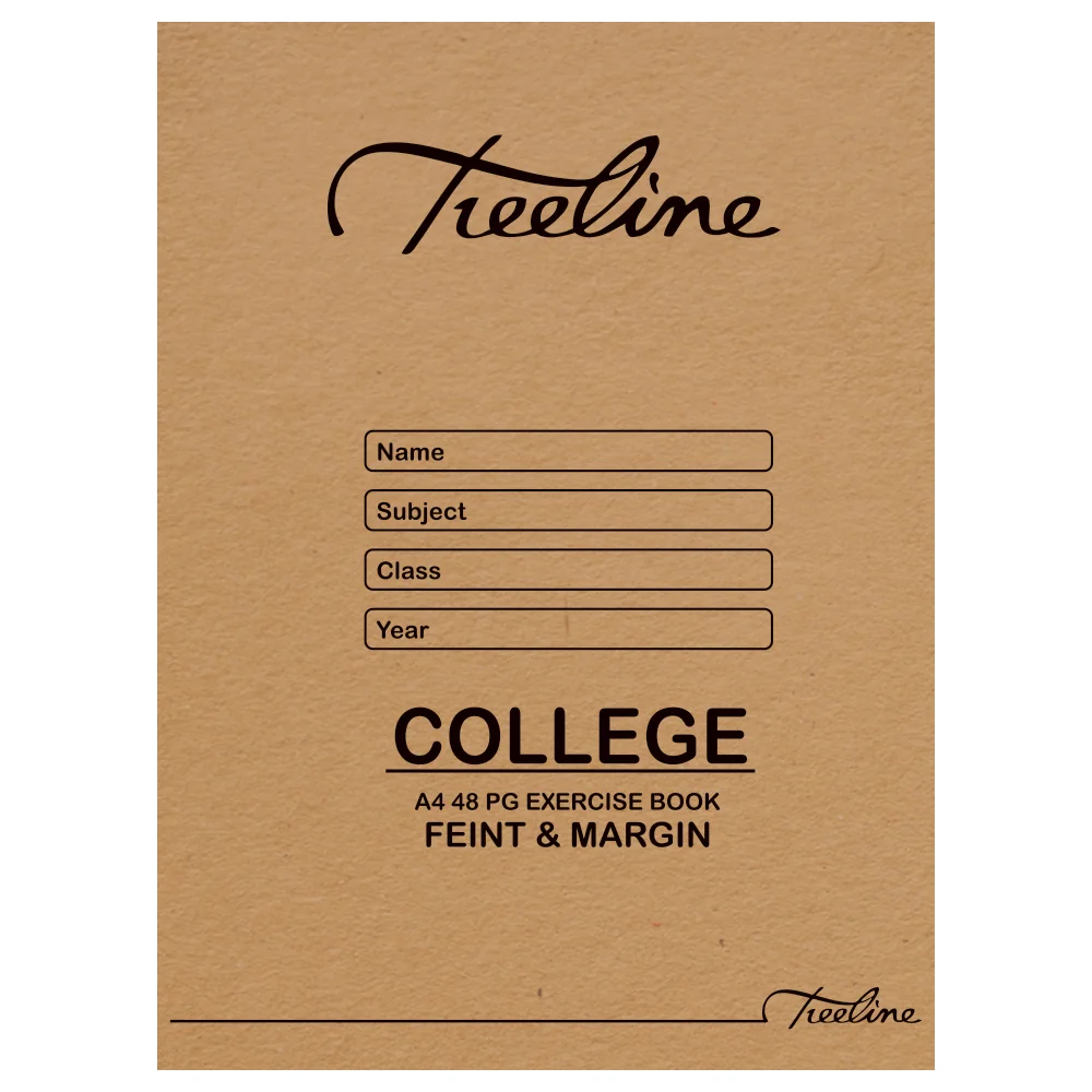 A4 48pg FEINT/MARGIN Exercise Books