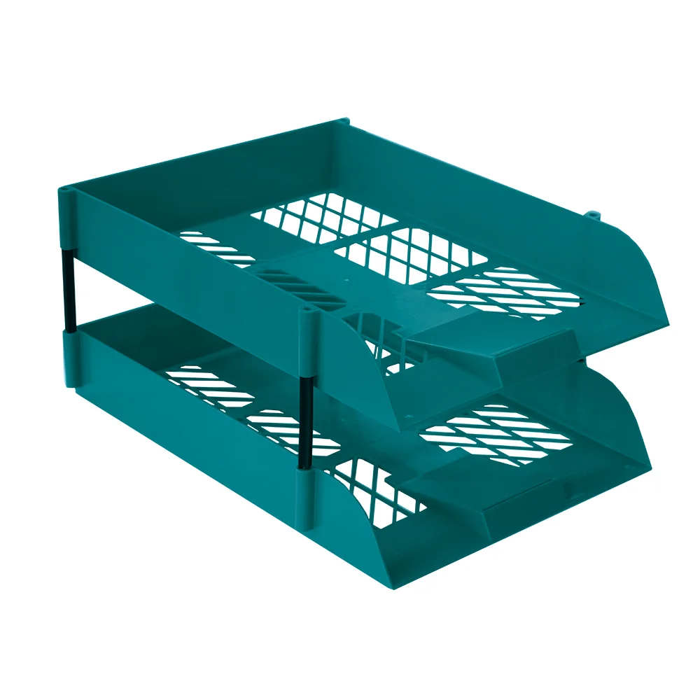 A/Blue Desk Letter Tray Retail Pack (2 Trays+1 set Risers)